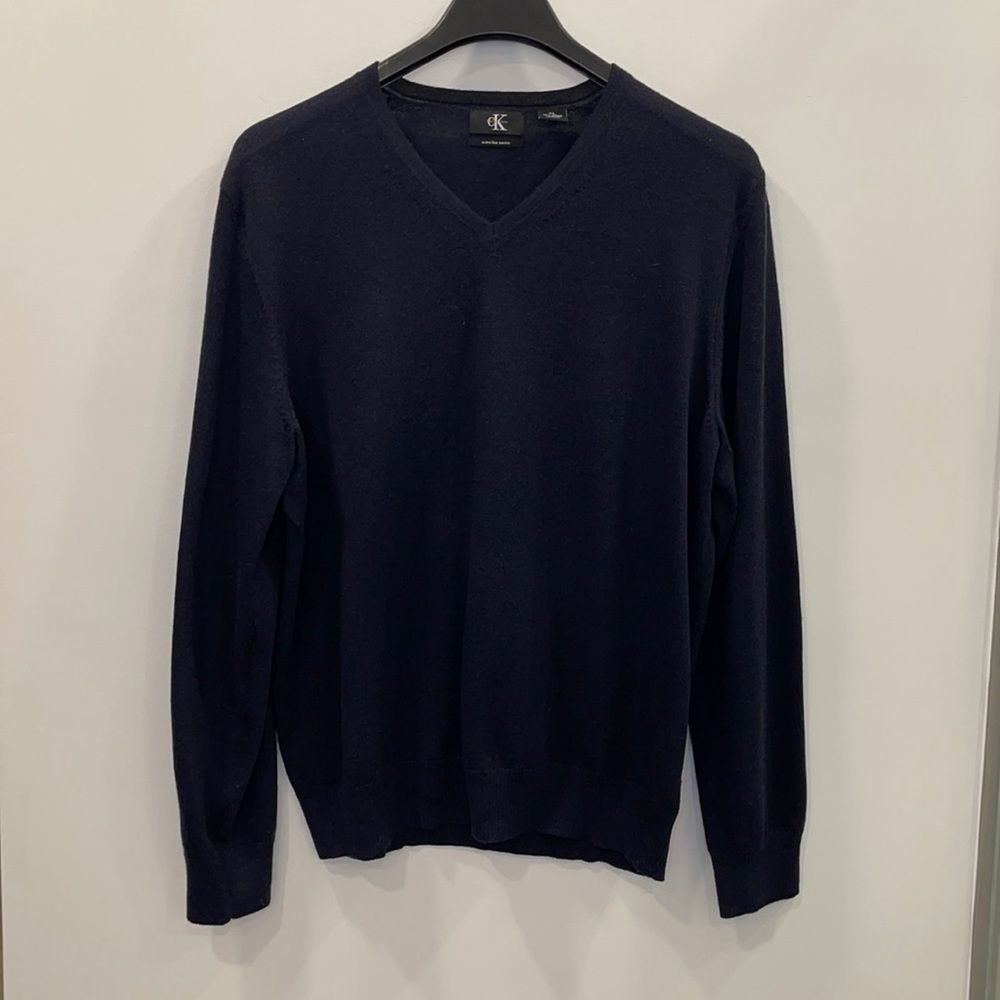 Calvin Klein V-Neck Extra Fine Merino Wool XL